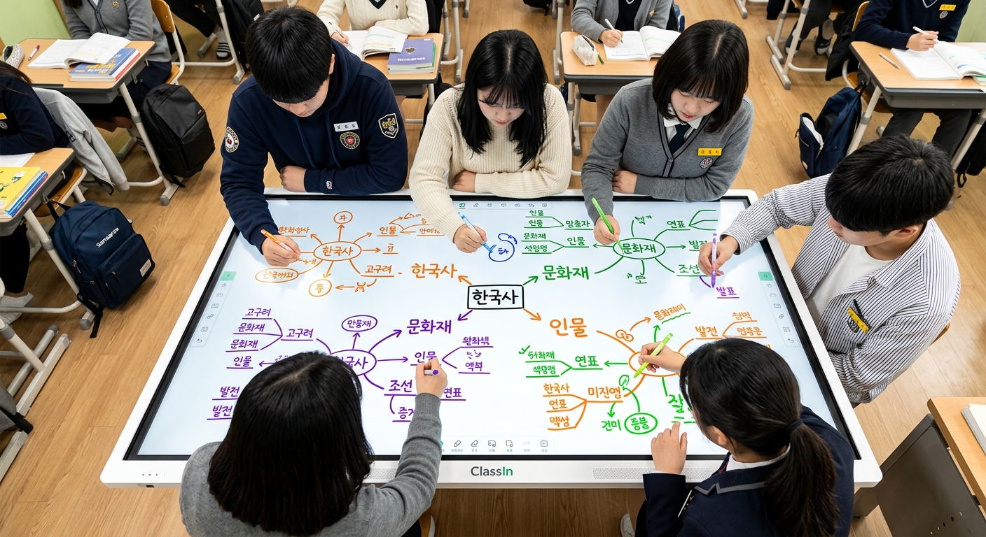 Classin Board 멀티터치 판서 예시